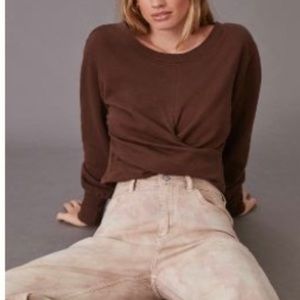 Anthropologie mock neck pullover top